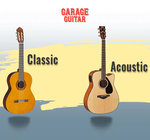 Cách phân biệt nhanh chóng đàn Guitar Acoustcic và Guitar Classic